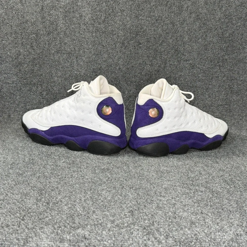 Jordan 13 Retro Shoes Men's 12 White Purple‎ Lakers Athletic Hooping Sneakers